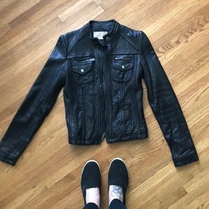 Michael Kors black leather jacket